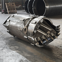 Godets de forage à charge variable pour unité de pieutage |   Outil de décapage de saleté pour pièces de carrosserie arrière inclinables de 410 mm, type Kelly Box 200 500 mm, 6 dents