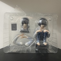 Figura de acción de PVC de Death Note con doble cabeza intercambiable en pose de sentadilla, modelo de anime, decoración de escritorio, regalo de cumpleaños