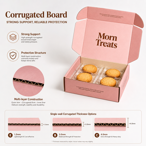Caja de Embalaje para Regalos de Pastelería, Plegable, Corrugada, Elegante, Mate, Ecológica, de Grado Alimenticio, con Lámina en Relieve, Venta al Por Mayor de Fábrica - Product Image 3