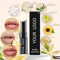 Gommage Lèvres Naturel Personnalisé avec Logo, Hydratant et Exfoliant, Saveur Vanille 3.5g – Nouveauté Populaire