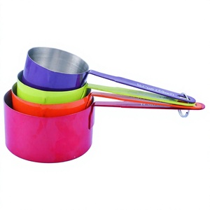 ชุดถ้วยตวงสแตนเลสชุดถ้วยและช้อนสีเมทัลลิกชุดช้อนเหล็กสีทองแดง - Product Image 1