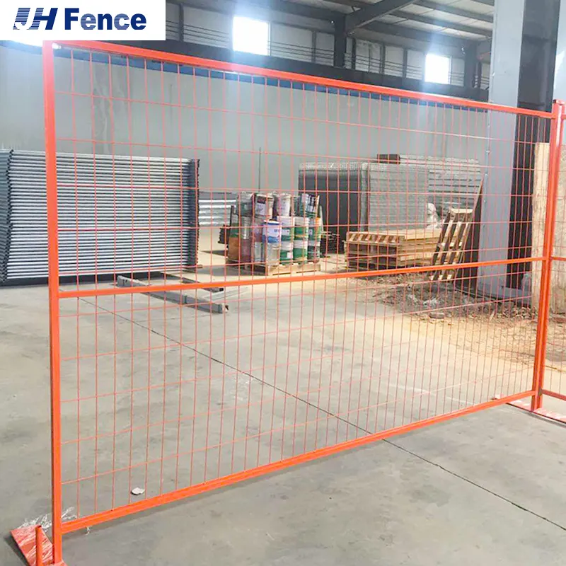 China Factory Powder Coated Yellow Canada Temporary Fence Hot Sale Sustainable 6ft wire mesh fence