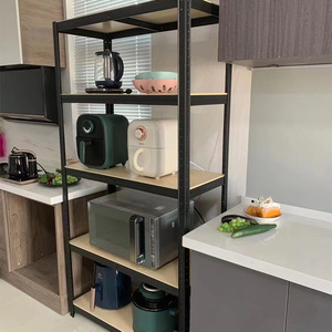 Delida Multi Layer Storage Rack 4 Shelves Iron Freestanding Garage And Shed European Style Kitchen Storage - Product Image 2