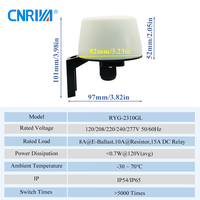 Lámpara de Calle Ajustable para Exteriores CNRIYA con Fotocontrol Electrónico, Interruptor Inductivo, Sensor Día/Noche, LED Disponible, IP54/IP44
