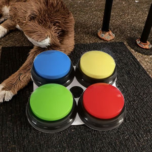 Boutons sonores écologiques pour chiens, enregistrement et lecture en 30 secondes, buzzer d'entraînement pour animaux de compagnie en plastique, jouets interactifs efficaces pour la stimulation des animaux - Product Image 2
