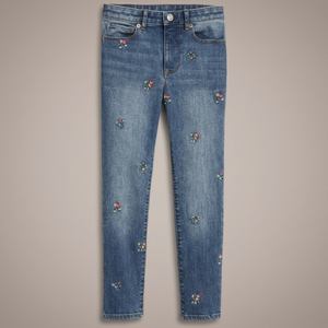 Jean pour femme en coton élasthanne, fermeture éclair, cinq poches, taille mi-haute, coupe skinny droite, décontracté, idéal pour les vacances, couleur sable, facile à laver - Product Image 3
