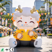 Mascotte gonflable géante personnalisée en forme de dragon, modèle de dessin animé gonflable, décoration gonflable pour événements commerciaux en plein air