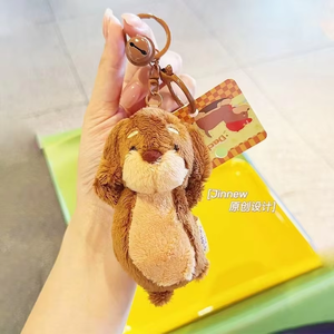 Original Pabesi Dachshund Plush Hamburger Pet <b>Bed</b> Coin Purse Cartoon Novelty Keychain Series <b>Bag</b> Charm - Product Image 3