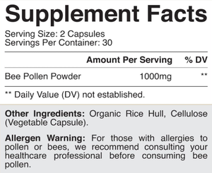Aogubio oem תווית פרטי דבורה אבקת אבקת simming קפסולות ג 'לי מלכותי אורגני תוספת 1000 מ ג אבקת דבורים - Product Image 2