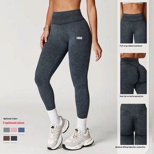 Leggings Push-up a Vita Alta di Alta Qualità, Leggings Sportivi Slim a Costine, Leggings da Yoga Senza Cuciture Effetto Sabbiato per <span class=keywords><strong>Donna</strong></span> - Product Image 4
