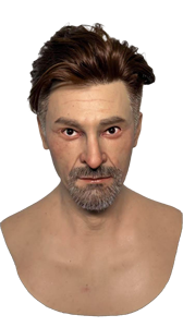 Masque facial masculin en silicone ultra-réaliste avec barbe, masque intégral pour cosplay, accessoire <span class=keywords><strong>de</strong></span> film, déguisement, masque <span class=keywords><strong>de</strong></span> célébrité en silicone - Product Image 2