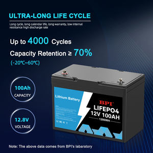 Pack de batteries au lithium LiFePO4 <span class=keywords><strong>12V</strong></span> personnalisé 100-400Ah 1280Wh certifié CE 4000 cycles Stockage d'énergie solaire avec BMS intégré - Product Image 2