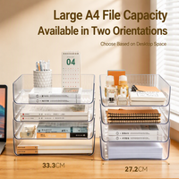 Boîte de rangement empilable multi-usages en plastique transparent pour articles divers - Organisateur multifonctionnel pour la maison et le bureau