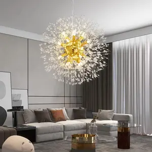 Free Shipping 12 Lights Long Pendant Romantic Cozy Wedding Dandelion Ball Chandelier For Dropshipping