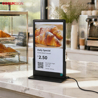 Écran tactile COSUNDIGITAL pour menu de table, affichage publicitaire LCD compact en métal pour restaurant