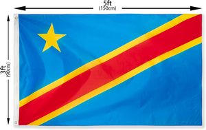 Venta al por mayor nuevo 3x5 pies República Democrática del <span class=keywords><strong>Congo</strong></span> 100% poliéster dos lados impreso bandera Banner - Product Image 5