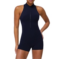 Combinaison de Sport Ajustée à Fermeture Éclair Personnalisée Haute Qualité, Combinaison de Yoga Effet Push-Up Pêche Haute Qualité, Combinaison Femme