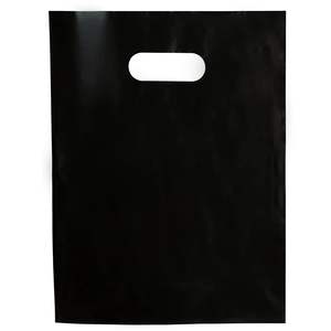 Choice Marts 100 Plastique avec poignées-12 "x 15" Glossy 2 Mil Thick Black Retail Bags Convient pour les marchandises et les cadeaux - Product Image 1