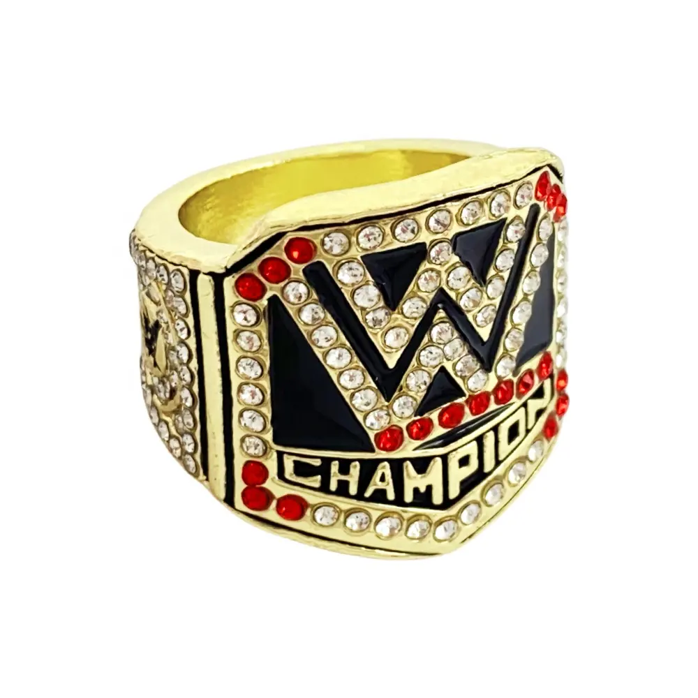 Wholesale 2016 wrestling boxing Chapion Rings Custom Diamond gold plated Men Ring