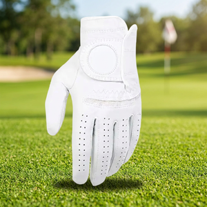Guante de Golf de Cuero Genuino Blanco para Mano Derecha, Transpirable, con Cierre de Velcro, Unisex, para Uso Deportivo - Product Image 2
