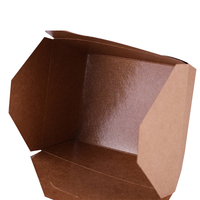 Boîte d'emballage à emporter en kraft |   Barrière alimentaire en PE/PLA/à base d'eau |   Conteneur à emporter personnalisé, imprimable, compatible micro-ondes et écologique