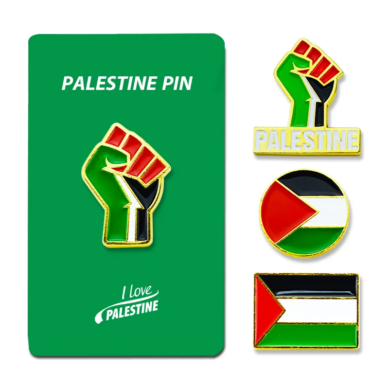 2023 Fast Delivery Brooch Flag Tie Map Lapel Pins Coin Key Chains Pendants Badge Flag Palestine Pins Palestine Products Palestin