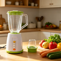 2-in-1 Groene Elektrische Blender & Mixer 3-Snelheden Sapcentrifuge 1.6-2.0L 250W voor Smoothies/Shakes/Babyvoeding Huishoudelijk Keukenapparaat