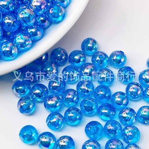 Acrylic Round <b>Beads</b> 12mm Transparent Ab Color Iridescent For Jewelry Making Bulk Loose <b>Beads</b> - Product Image 4