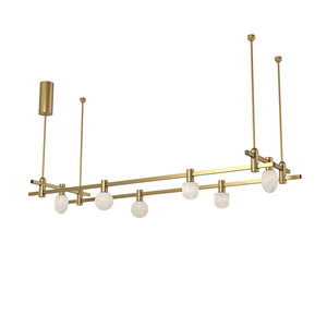 Kit de Iluminación LED de Riel Ajustable de Latón Cepillado, Foco de Techo Empotrado Estilo Mid-Century, Lámpara de Techo para Cocina - Product Image 2