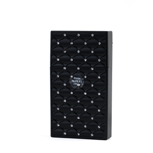 Portable Plastic Storage Box For Ladies Automatic Diamond Decoration Plastic Solid Color <strong>Cigarette</strong> Case Smoking Accessories - Product Image 3