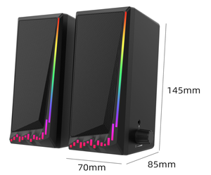 Haut-parleur USB filaire de haute qualité pour ordinateur, petit haut-parleur de bureau, ordinateur portable, subwoofer domestique, mini haut-parleur avec RGB - Product Image 2