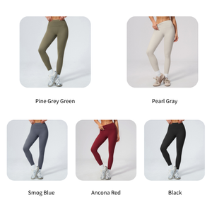 Leggings de yoga taille haute respirants et à séchage rapide pour femmes, avec logo personnalisé, très élastiques, effet push-up, pour l'entraînement sportif – Vente en gros - Product Image 2