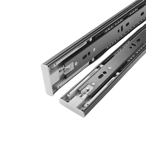 Cajón deslizante de 3 pliegues de hierro de 45mm de ancho, <span class=keywords><strong>cierre</strong></span> <span class=keywords><strong>suave</strong></span>, pista telescópica oculta de rebote abierto para dormitorio, comedor, cajones de cocina - Product Image 6