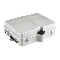 Caja de Distribución de Fibra Óptica de 24 Núcleos, Impermeable para Exteriores IP65, Material ABS, Terminal de Empalme FTTH FTTX, Caja NAP CTO