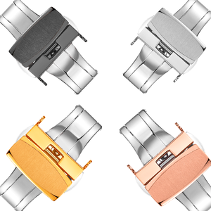 Venta al por mayor 14mm-<span class=keywords><strong>24mm</strong></span> 316L correa de reloj de acero inoxidable hebilla de cierre personalizado OEM ODM piezas de reloj fabricante de fábrica - Product Image 5