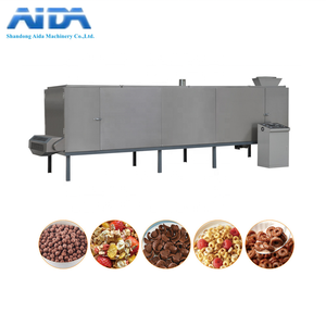 Jalur produksi serpihan jagung otomatis ekstruder sekrup ganda untuk mesin pembuat serpihan jagung serpihan skala kecil - Product Image 4