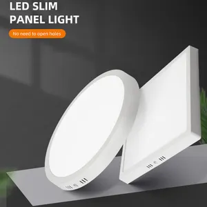 MELINZ di buona qualità luce bianca neutra calda quadrata per interni montata su superficie 3w 6w 9w 12w 15w 18w 24w lampada da pannello a Led