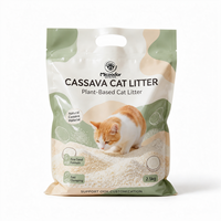 Litière pour chat en cassava à faible MOQ avec litière pour chat au tofu en vrac, écologique pour les distributeurs
