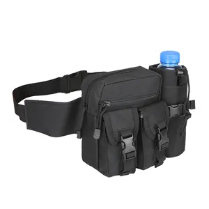 Freien Taktische Taille Tasche Tasche Fanny Pack mit Wasser Flasche Halter für Radfahren Camping Angeln Wandern