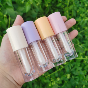 Cosmétique, Tube pour brillant à lèvres, transparent, vide, avec grande brosse, 6.5ml, vente en gros - Product Image 1