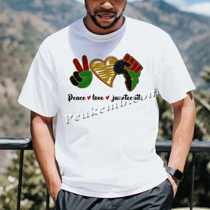 Vente en gros <span class=keywords><strong>de</strong></span> motifs <span class=keywords><strong>de</strong></span> transfert thermique DTF en vinyle à repasser, thèmes Paix, Amour, Juneteenth, pour la personnalisation <span class=keywords><strong>de</strong></span> chemises pour hommes - Product Image 5