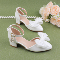 Chaussures de cérémonie à bout pointu pour enfants, style mode, fabrication OEM&ODM, pour filles, été, prix de gros
