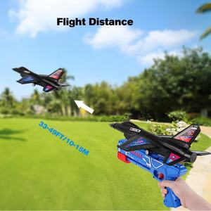 Outdoor Flugzeug Launcher Spielzeug 2 Flugmodi EPP Schaum segel flugzeug Katapult Flugzeug Pistole Flugzeug fliegendes Spielzeug mit DIY Aufkleber für Kinder - Product Image 6