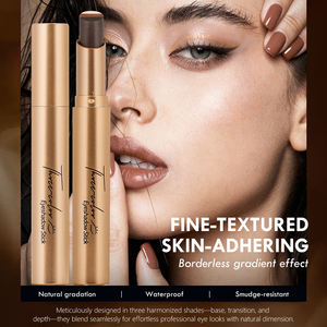 Maquillage biologique à marque privée, fard à paupières crème en stick, imperméable, mat, scintillant, multichrome, trois couleurs - Product Image 3