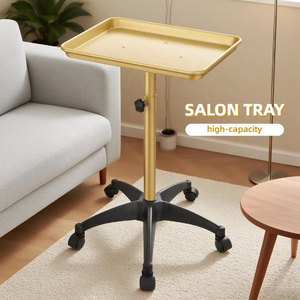 Sturdy and Durable Height-Adjustable Beauty Cart Fashionable Salon <b>Trolley</b> for Barber Shop Massage & Special Services - Product Image 3