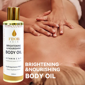 Aceite Corporal Iluminador y Aclarante FDOB SKIN, 200 ml, Botella Ámbar, Fórmula Nutritiva, Complejo de Vitamina C y E, Sin Hidroquinona, Limón - Product Image 1