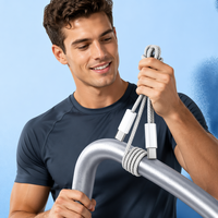 Kabel Data Pengisian Cepat Kangwei Type-C 120W PD dengan Jaket Anyaman, Transfer Data, Panjang Dapat Disesuaikan untuk Notebook