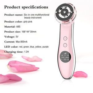 Appareil de beauté anti-âge à 5 couleurs de luminothérapie, masseur facial vibrant pour un nettoyage en profondeur et une absorption efficace - Product Image 3