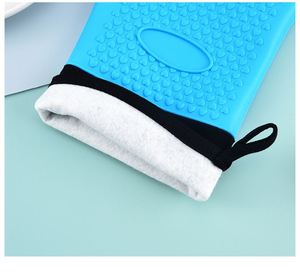 Gants en silicone résistants à la chaleur doublés de coton, cinq doigts, en forme de cœur, imperméables, compatibles lave-vaisselle, design moderne, mitaines de four - Product Image 3