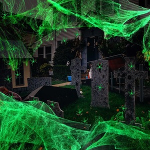 Decoraciones <span class=keywords><strong>de</strong></span> Halloween <span class=keywords><strong>Tela</strong></span> <span class=keywords><strong>de</strong></span> <span class=keywords><strong>araña</strong></span> <span class=keywords><strong>artificial</strong></span> Horror Luminous Stretch Telarañas Al Aire Libre Halloween Scary Party Accesorios 2017 - Product Image 1